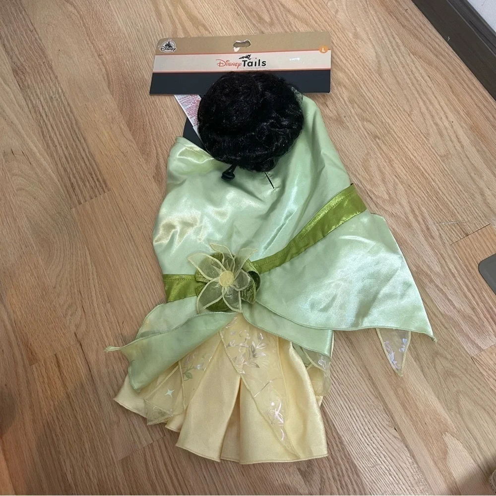 Disney Tiana Pet Costume Dress NWT Large Green Princess and the Frog Princess